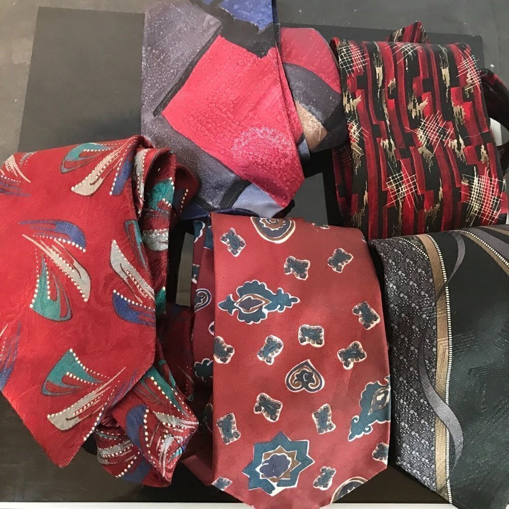 5 Vintage Ties Art house Bundle EUC Mint VTG Y2K